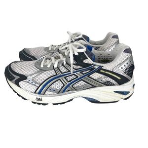 Asics White Silver Blue Women's Running Shoes